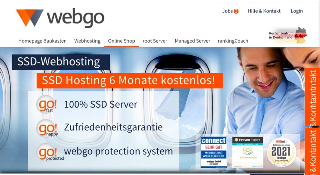 Webgo Hosting, Hosten bei Webgo, WordPress Hosten, SSD Hosting